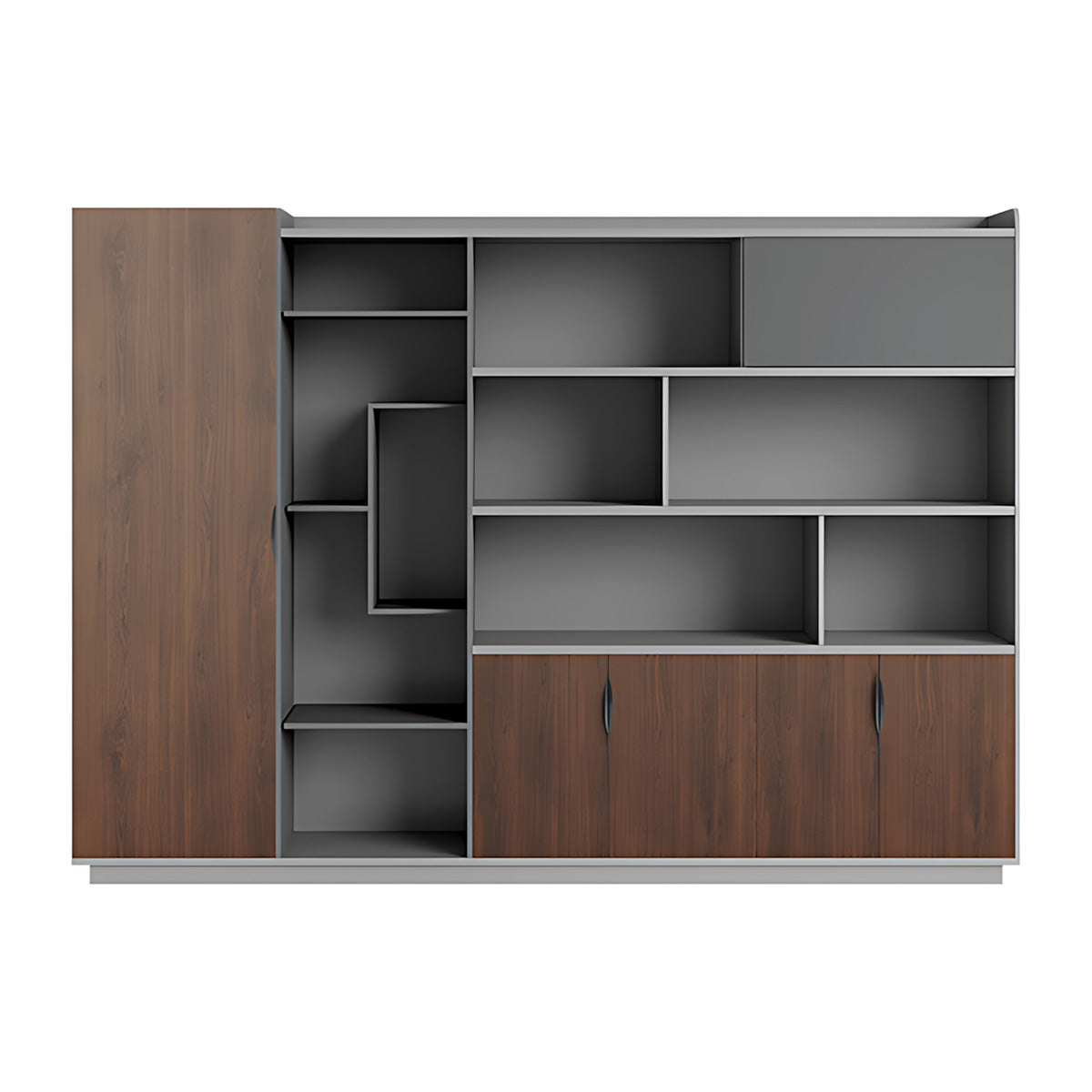 Luxury L-Shaped Executive Desk with Cable Management, Suitable for Office Workspaces