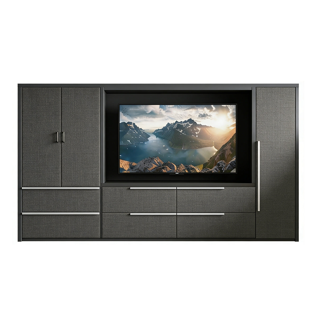 Modern Multi-Functional Storage Cabinet with Doors and Shelves