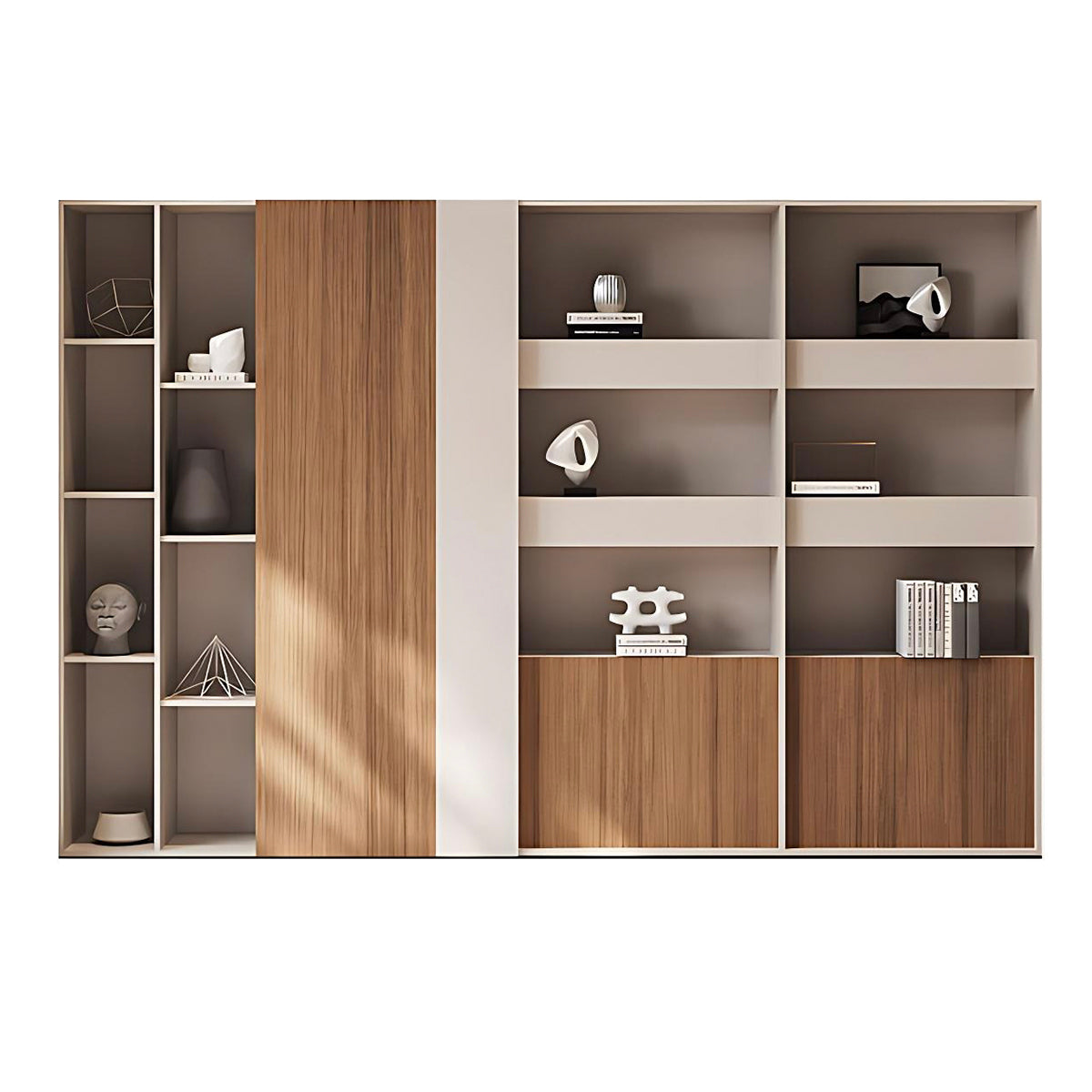 Premium Executive Desk with Power Outlet & Side Cabinet for Office