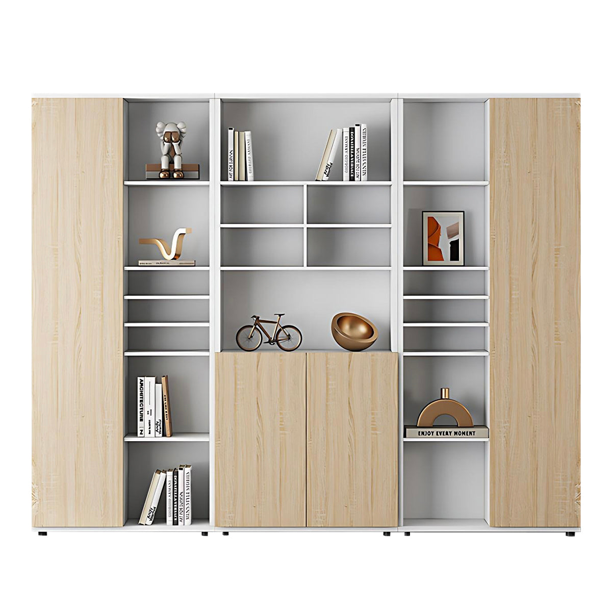 Modern Office Desk with Storage and Cable Management