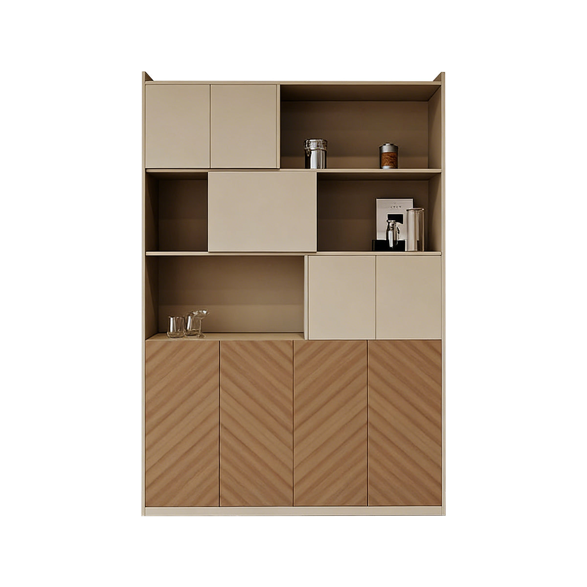 Executive Desk with Sliding Power Hub & Storage for Home & Office