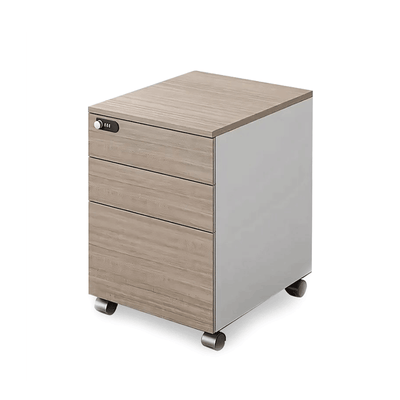 Three Drawers Movable Cabinet with Lock