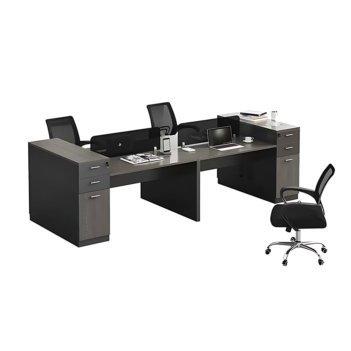 Multifunctional Combination Employee Screen Computer Desk and Chair