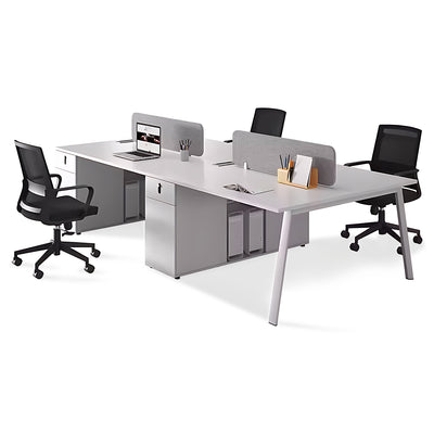 Simple Office Desk and Chair, Free Combination, with Storage Cabinet, with Screen Partition