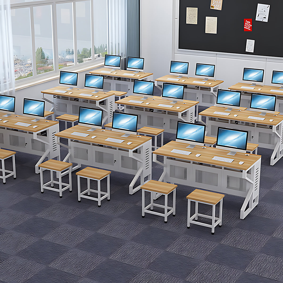 Minimalist School Computer Lab Training Instructor Desk