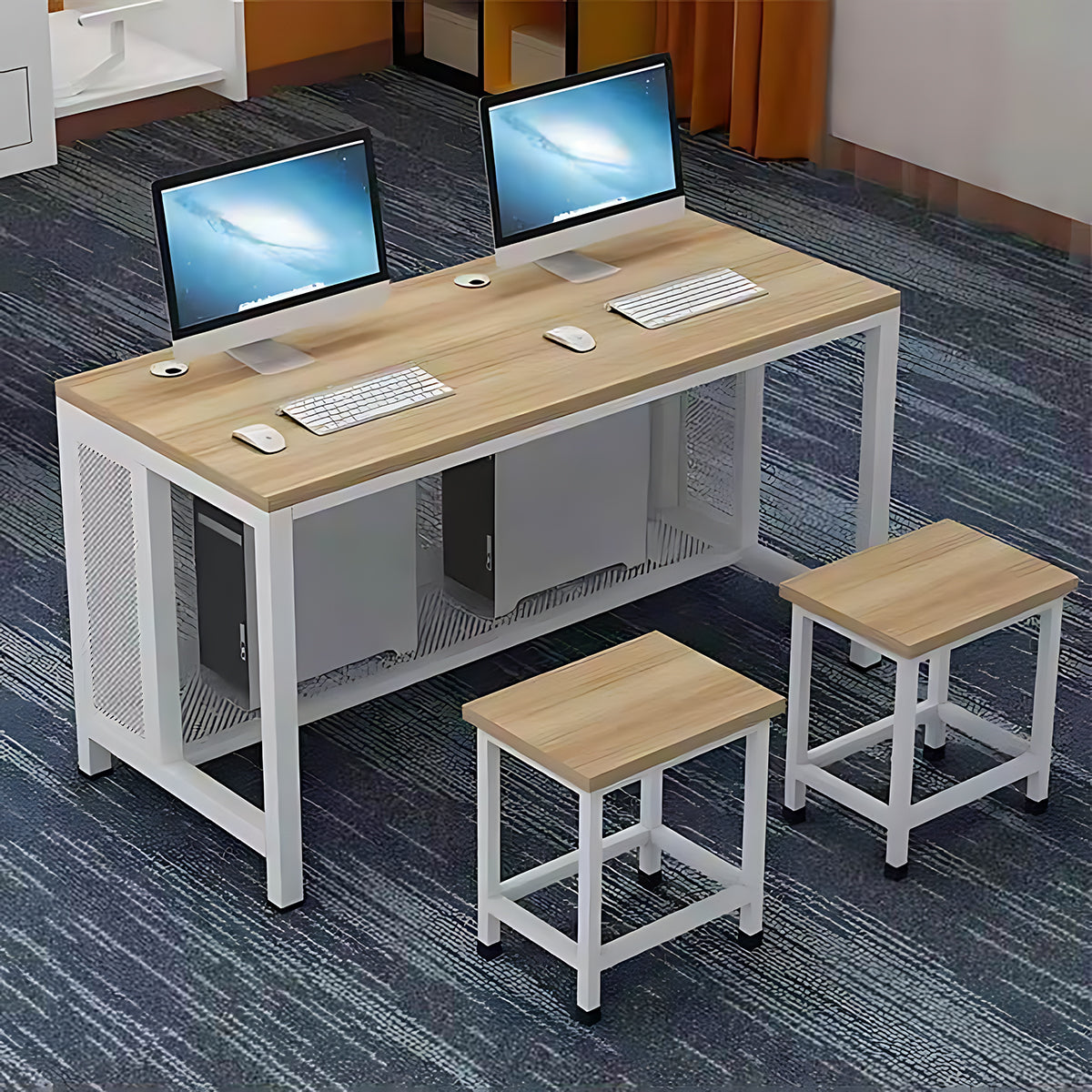 Minimalist School Computer Lab Training Instructor Desk