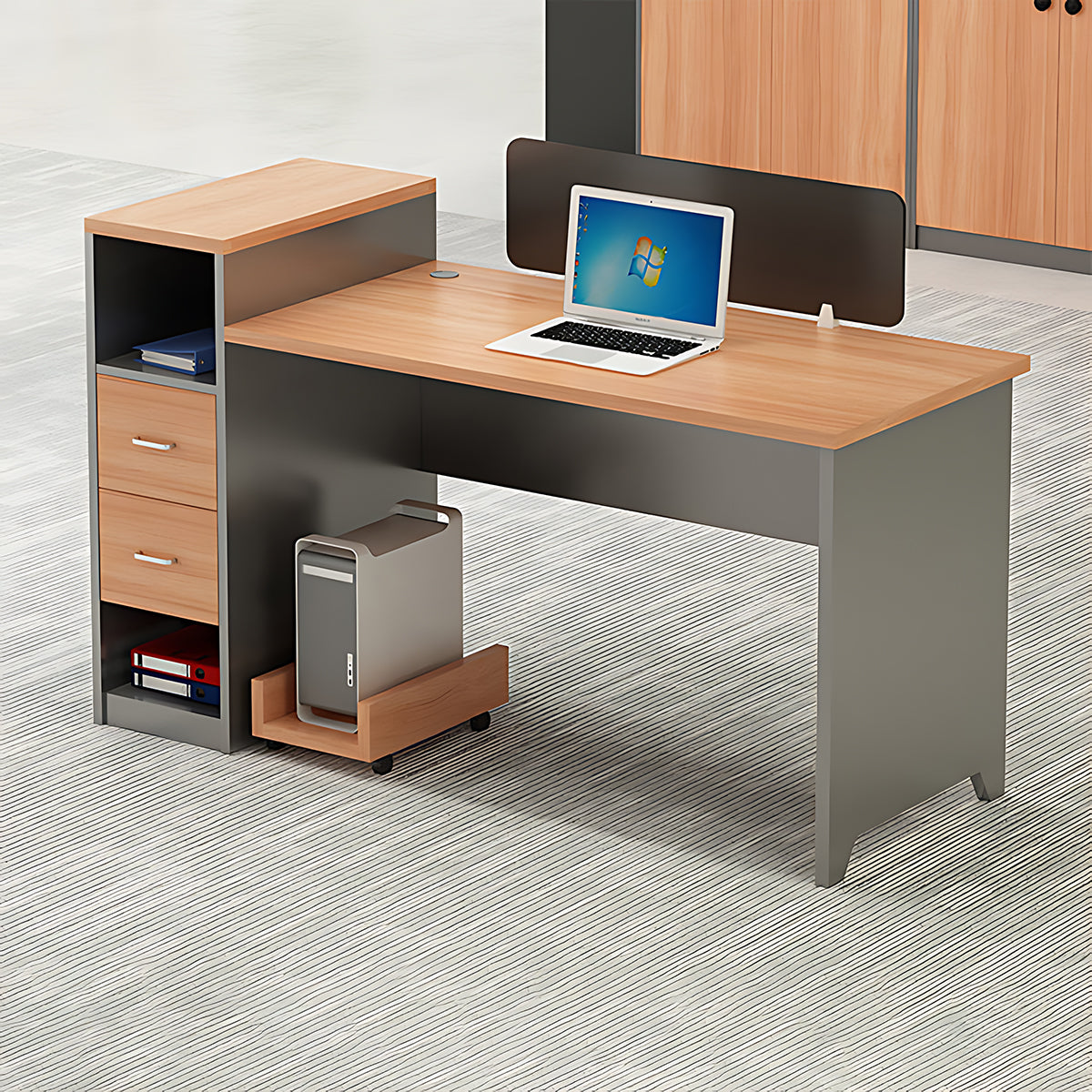 Simple Modern Office Table and Chair Set,4 Person and 6 Person with Tall Cabinets