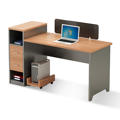 Simple Modern Office Table and Chair Set,4 Person and 6 Person with Tall Cabinets