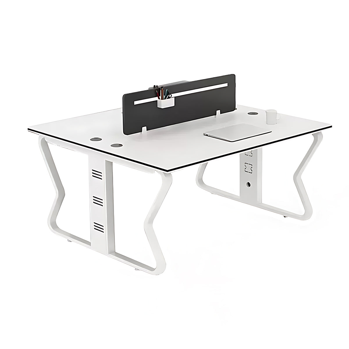 Simple Modern Partition Workstation Staff Desk with Butterfly Legs with Screen Partition