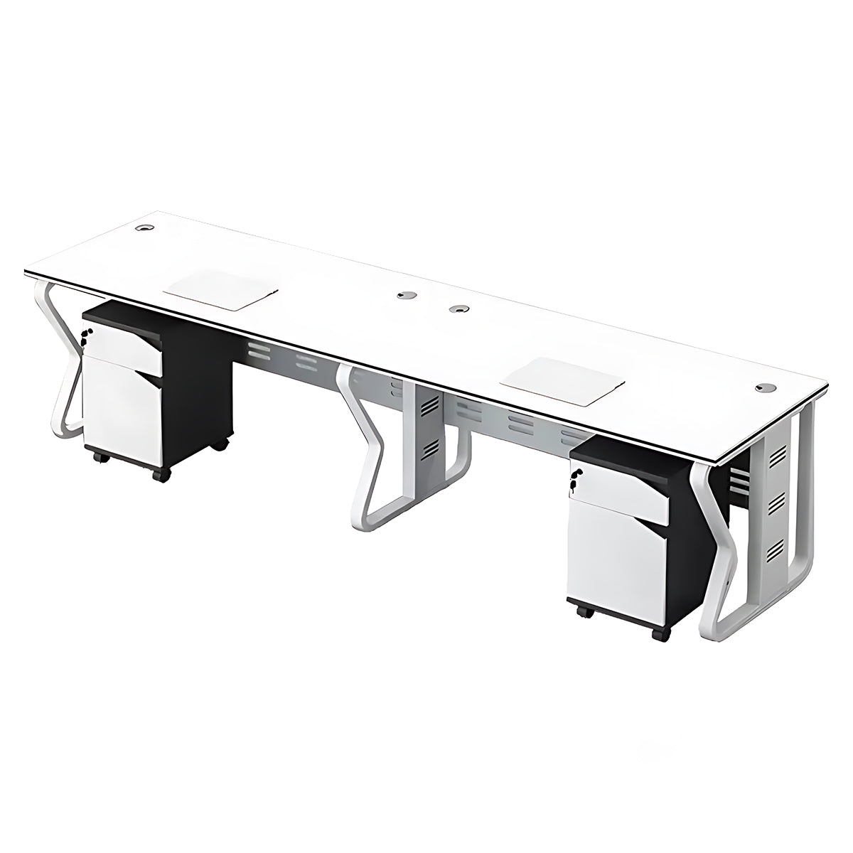 Simple Modern Partition Workstation Staff Desk with Butterfly Legs with Screen Partition