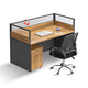 Simple Office Desk and Chair Set with Acrylic Screen