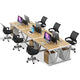 Simple Modern Desk and Chair Set with W Shaped Thickened Legs and Screen Partition