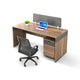 Simple Office Desk and Chair Set with Screen, Four Seater