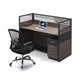 Minimalist Office Desk with Screen Partition, Four Seater