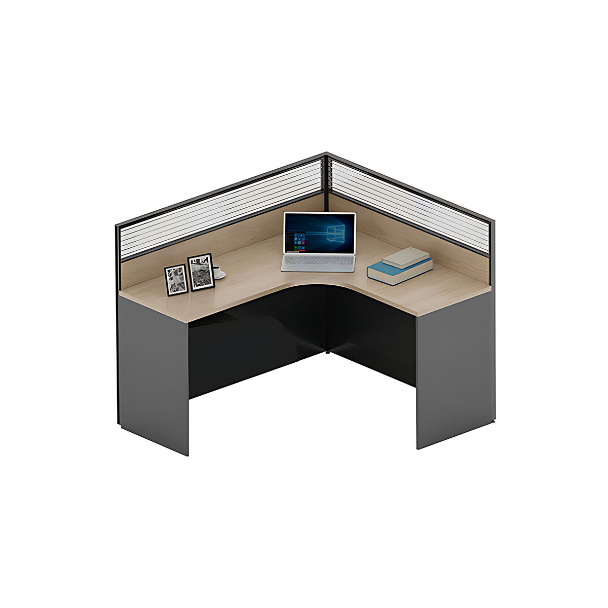 Simple Multi Position Desk, Free Combination, Aluminum Alloy Frame with Screen Partition