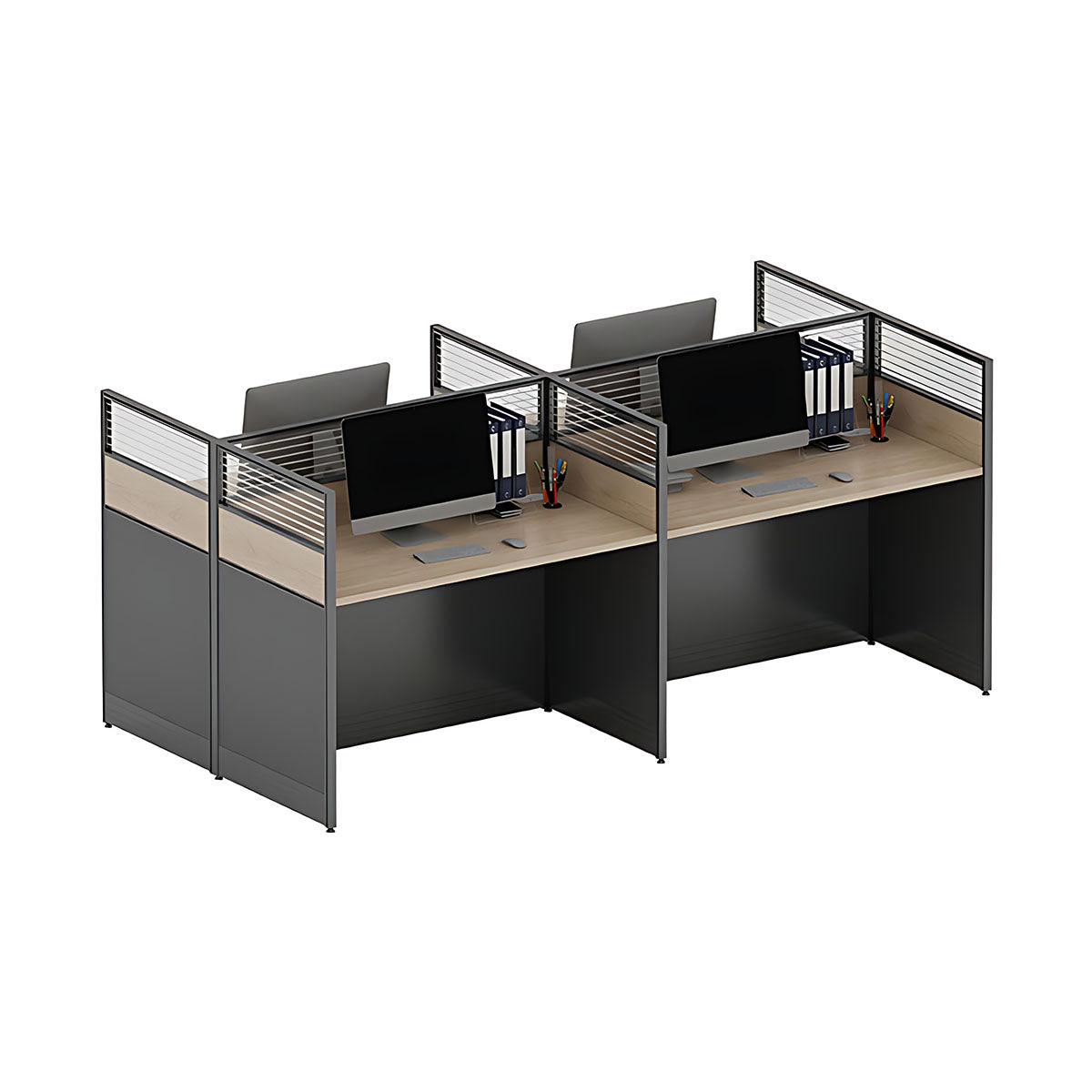 Simple Multi Position Desk, Free Combination, Aluminum Alloy Frame with Screen Partition