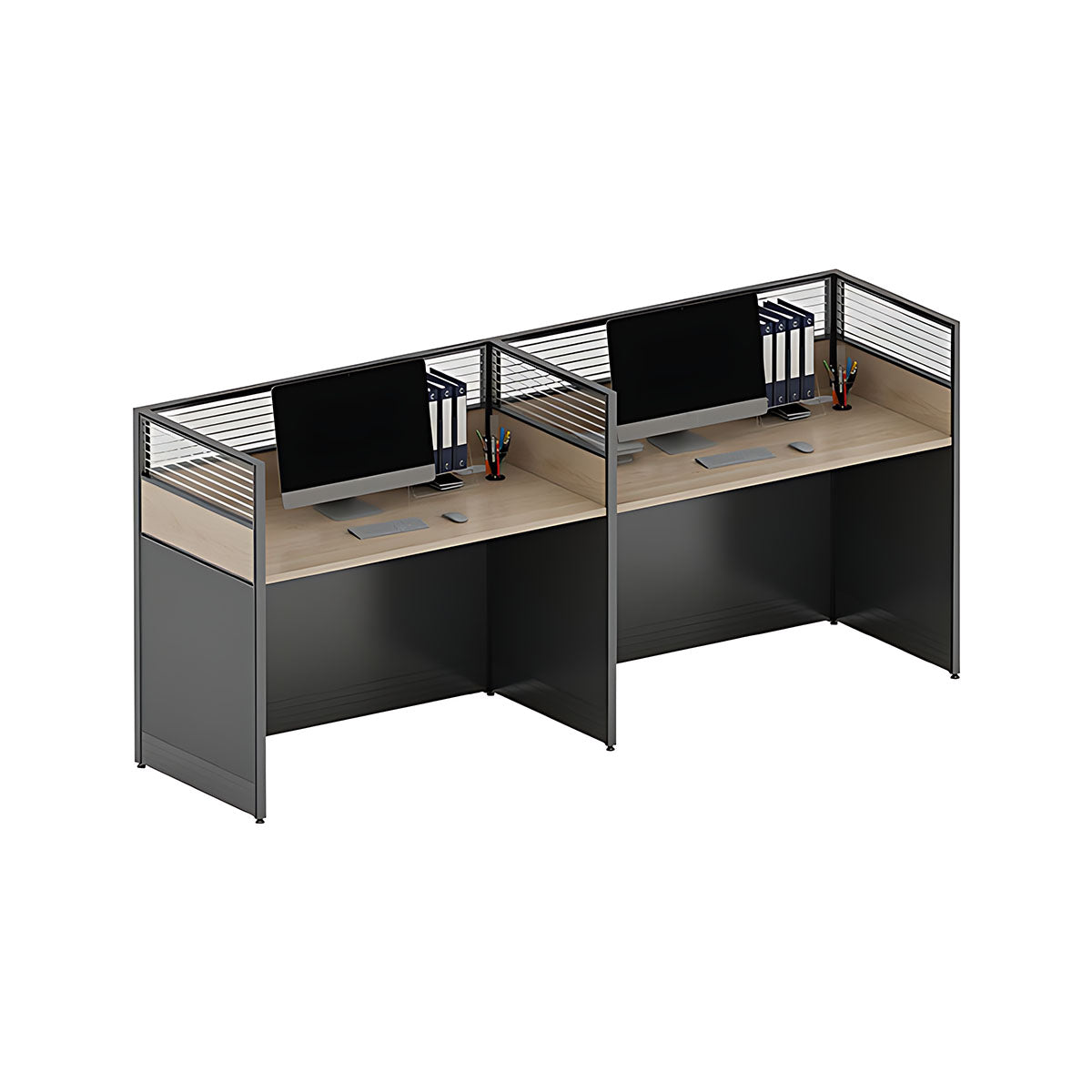 Simple Multi Position Desk, Free Combination, Aluminum Alloy Frame with Screen Partition