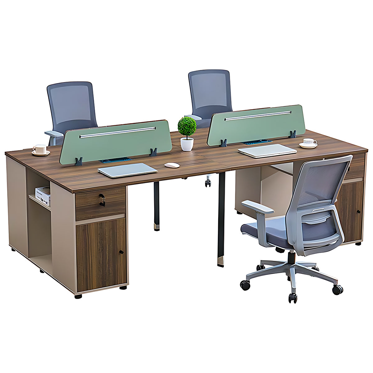 Simple Screen Workstation Computer Desk and Chair Set