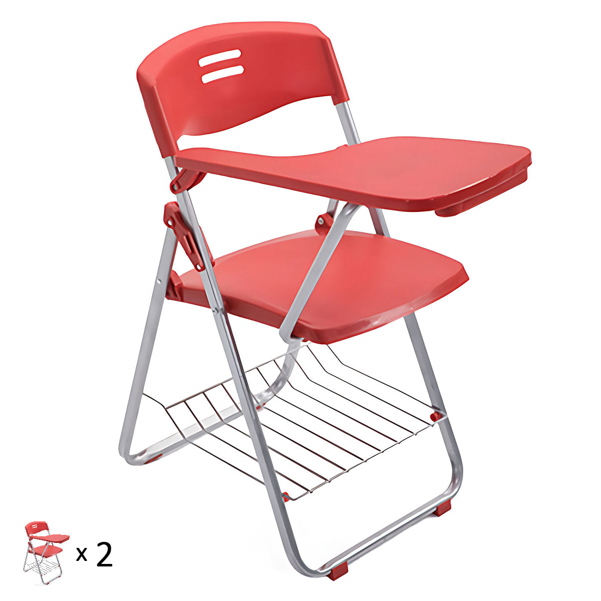 Folding Training Chair with Writing Board and Book Pocket