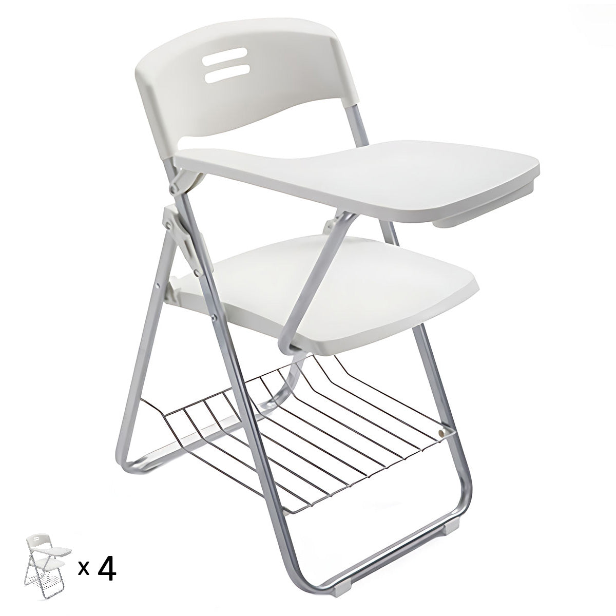 Folding Training Chair with Writing Board and Book Pocket