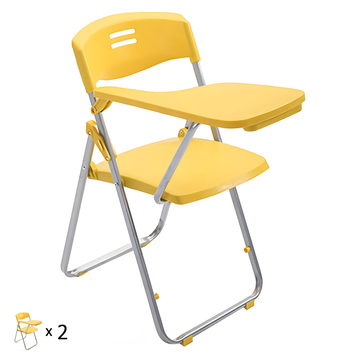 Folding Training Chair with Writing Board and Book Pocket