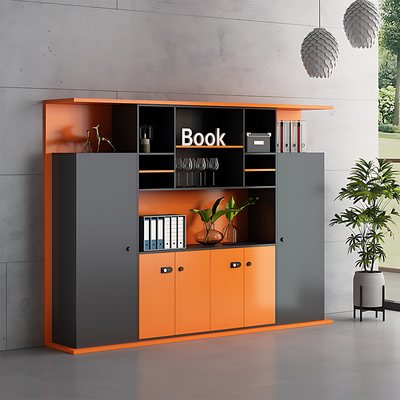 Modern Minimalist Wooden Freestanding Filing Cabinet with Door Storage