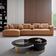 Minimalist Sectional Couch Brown Sofa