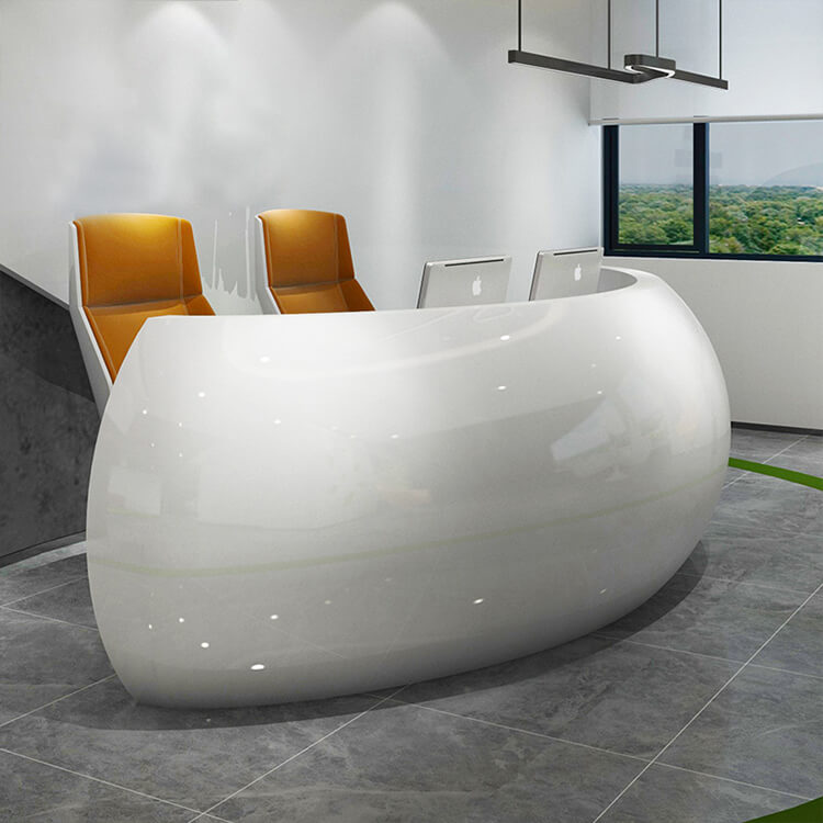 Baked semi-circular arc front desk - Anzhap