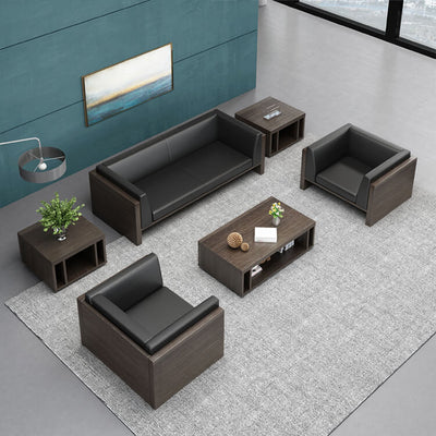 Business meeting western leather sofa coffee table - Anzhap