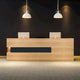 Retro Rectangular Solid Wood Reception Desk