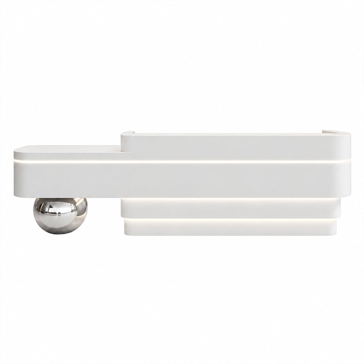 Reception Desk / Color: White + Silver Ball