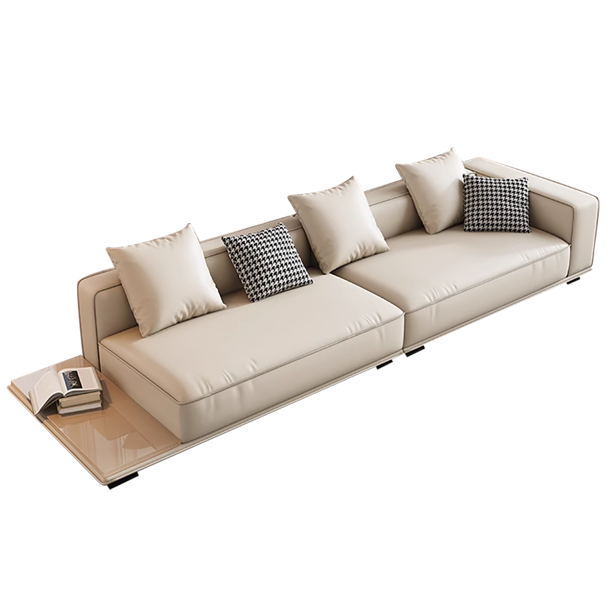 Modern Modular Sofa with Side Table