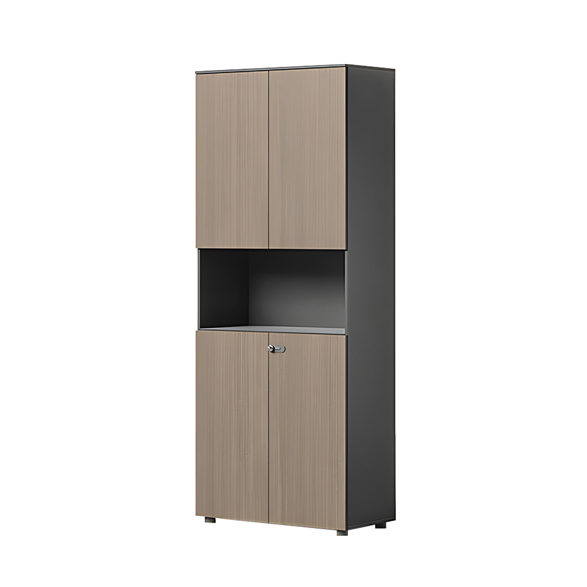 Modern Wooden Tall File Storage Cabinet with Password Lock for Office