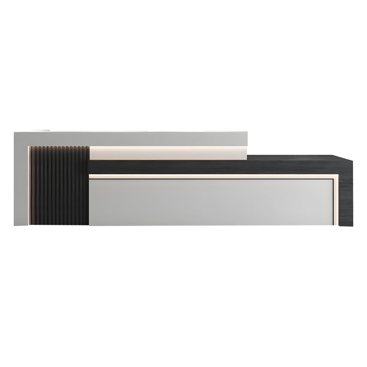 Modern Office Reception Desk with Storage for Lobby or Reception Area