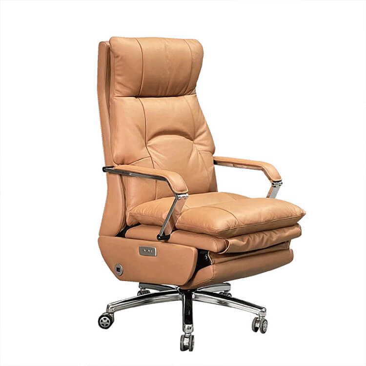 Reclining Rotatable Comfortable Leather Executive Chair – Anzhap