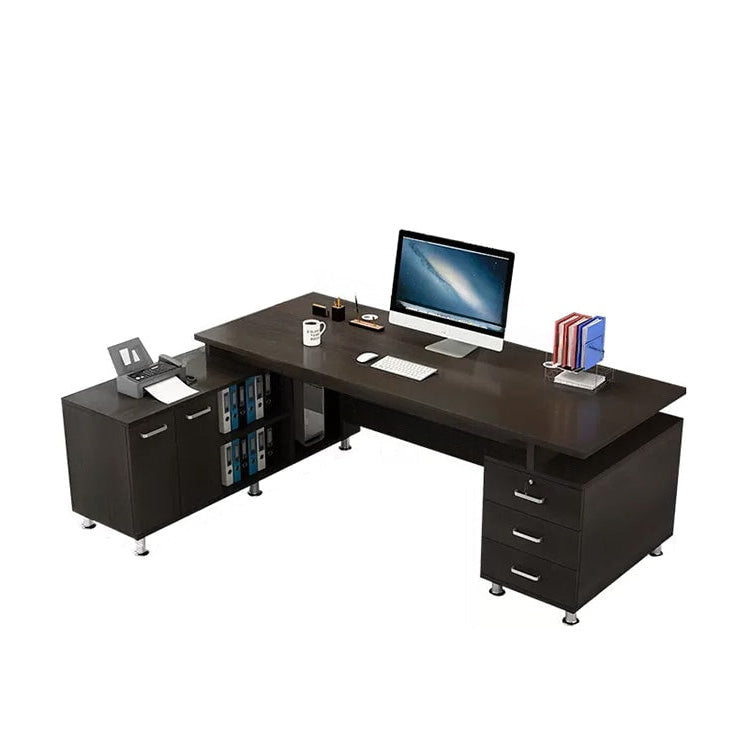 Thickened Office Desk Executive Desk with Cabinet Storage