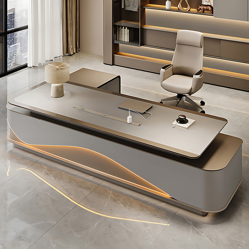 High-Quality Luxury Executive Desk with Elegant LED Light Design