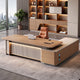 Smart Standing Executive Desk with Wireless Charging & Storage