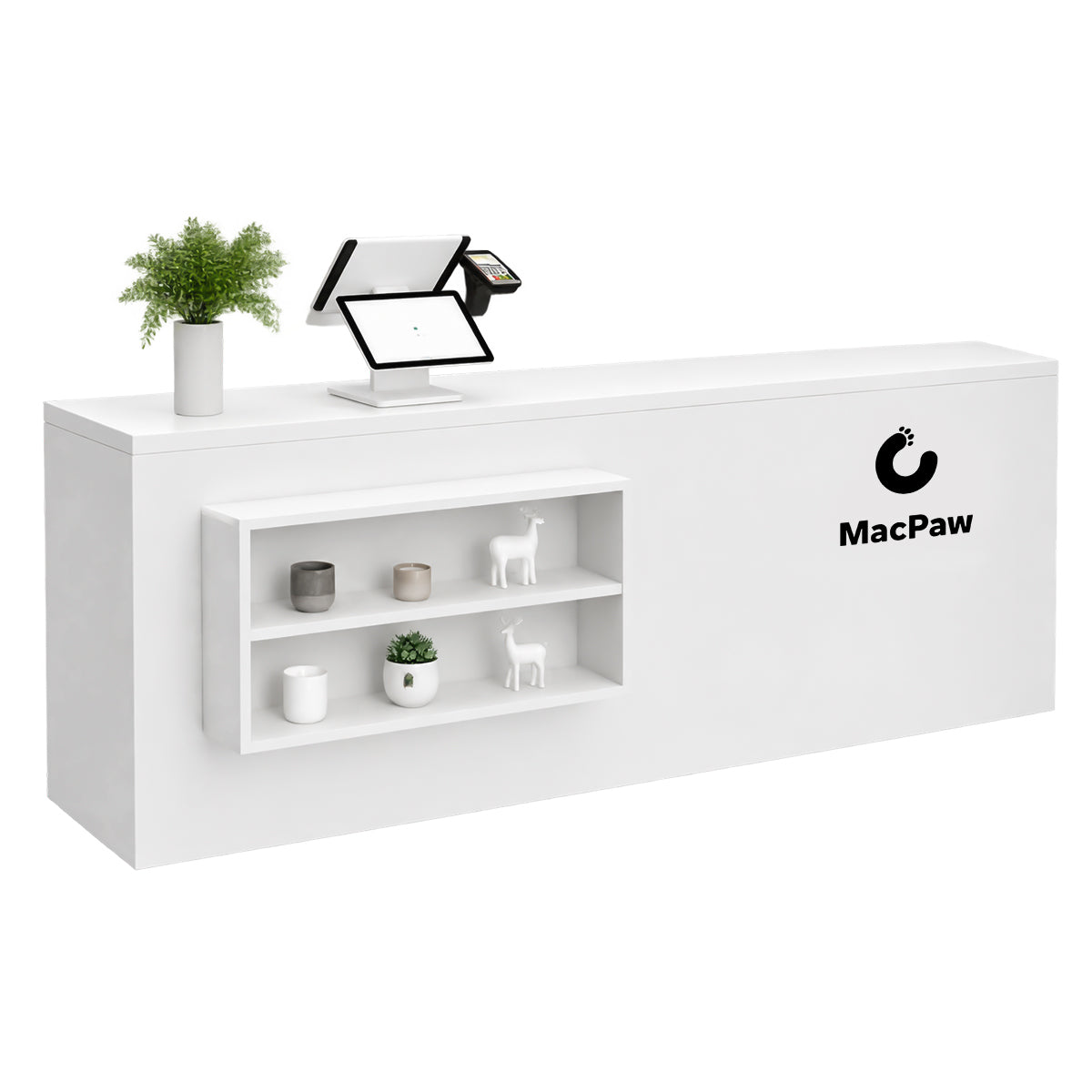 Reception Desk 31–71 in Wide with File Drawers, Transaction Counter & for Salon & Spa
