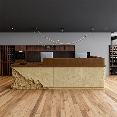 Faux Stone Vintage Cashier's Desk Tavern Reception Desk（Stock Items）