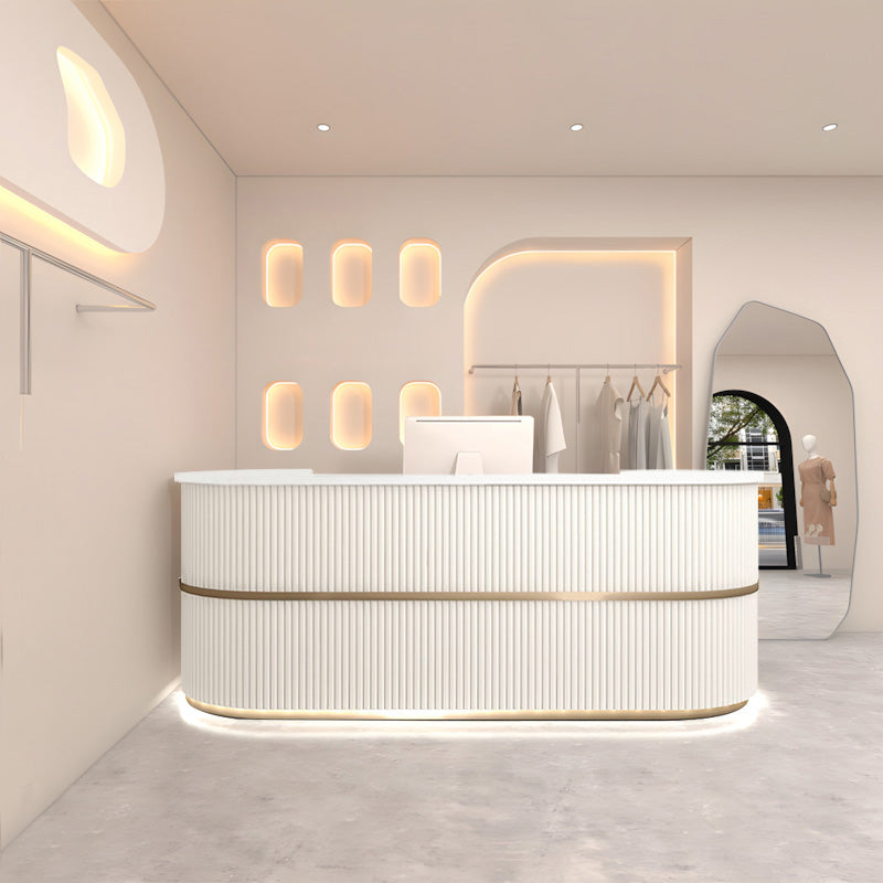 Clothing Store Women's Curved Reception Front Desk（Stock Items）