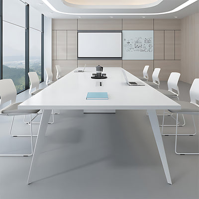 White Rectangular Conference Table Training Table Office Desk