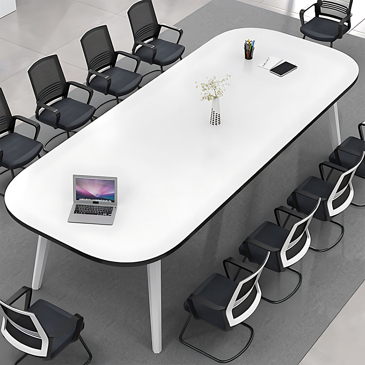 Minimalist Small Oval Conference Table Long Table Office Desk