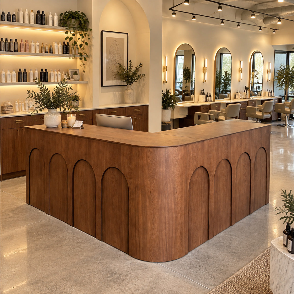Elegant Arched Reception Desk