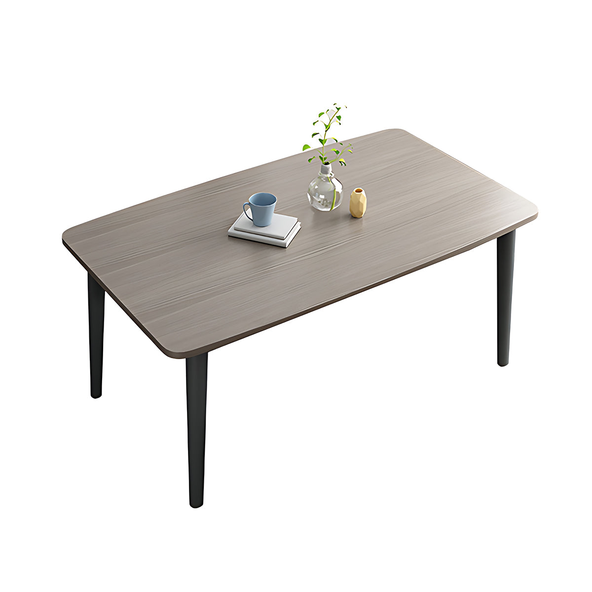 Modern Minimalist Dark Oak Rectangular Dining Table