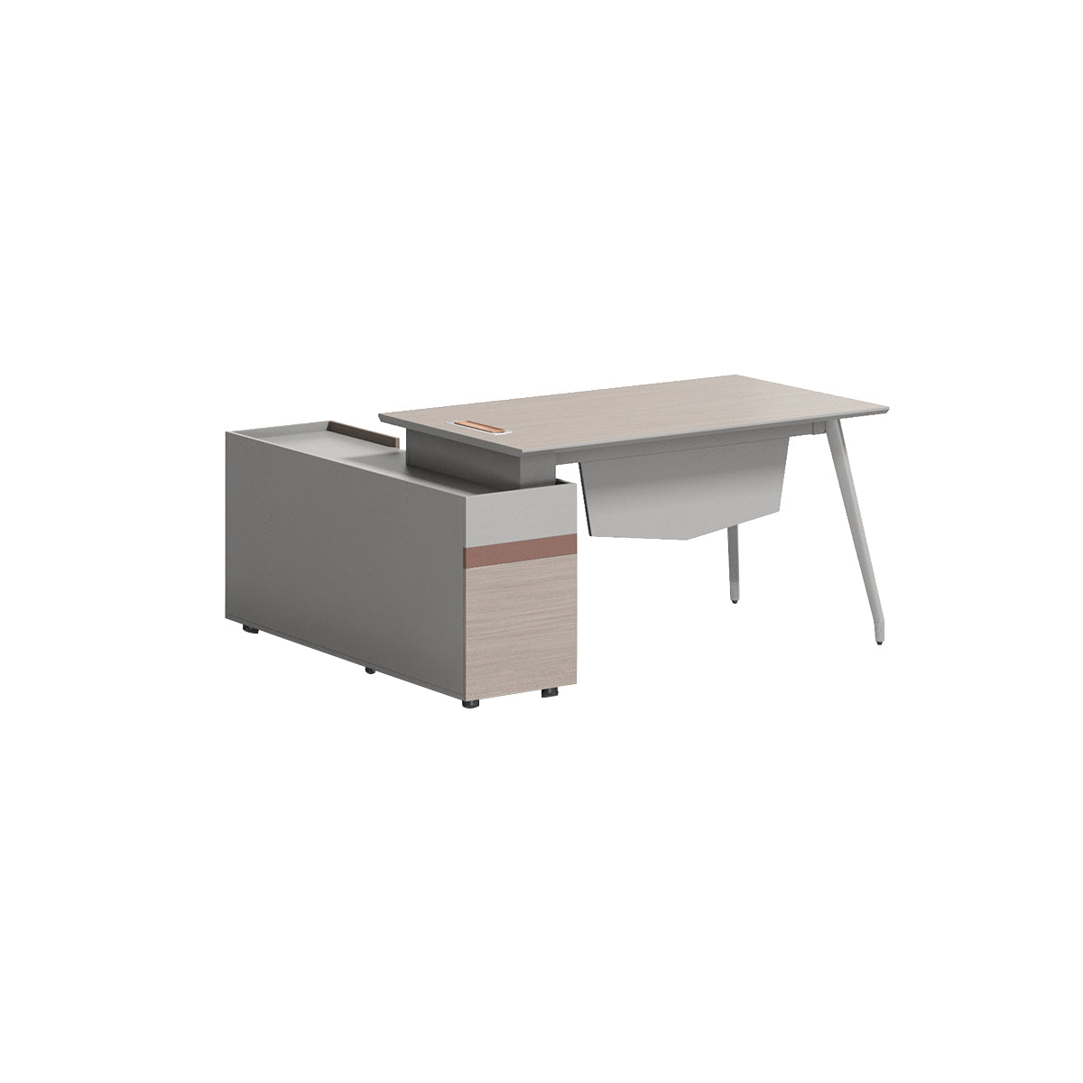 Sleek Executive Desk with Distinctive Two-Tone Style