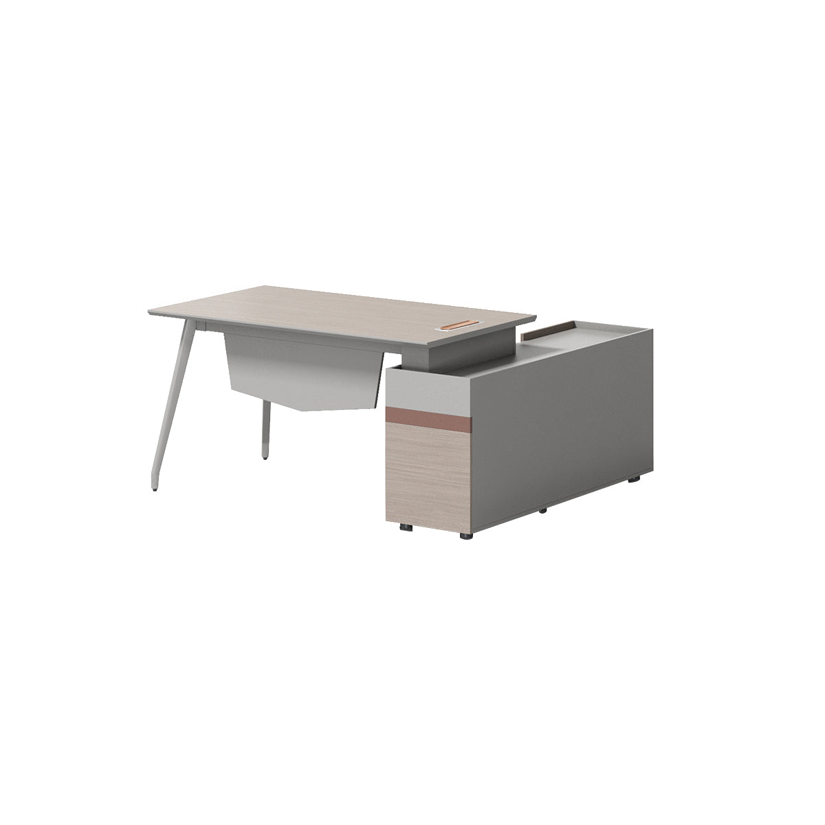 Sleek Executive Desk with Distinctive Two-Tone Style