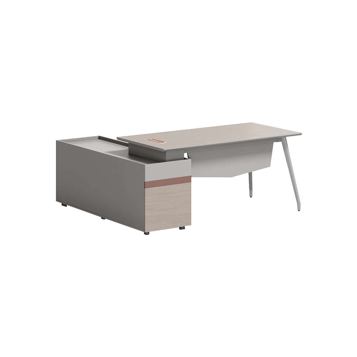 Sleek Executive Desk with Distinctive Two-Tone Style