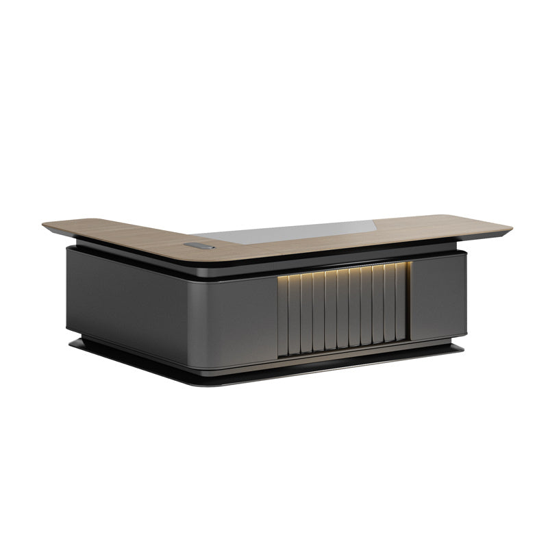 Stylish Modern Executive Office Desk with LED Light Strip