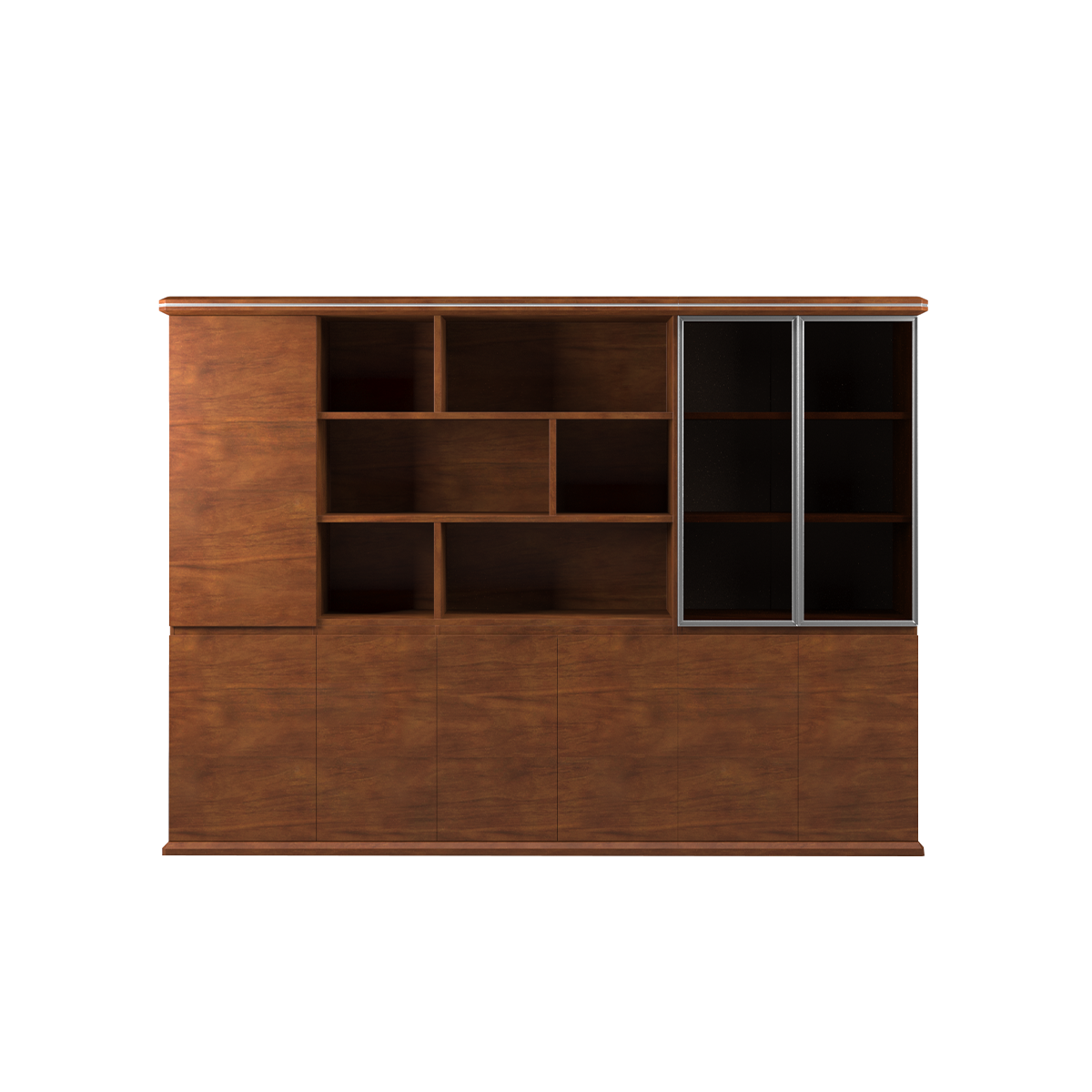 High-Quality Walnut Executive Desk with Spacious Rectangular Desktop